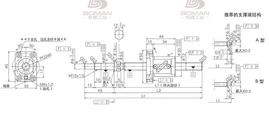 KURODA GP1205DS-BALR-0300B-C3S 黑田丝杆和nsk丝杆对比