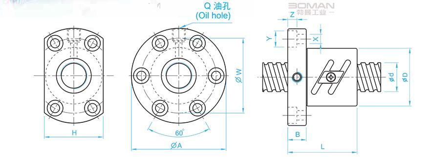 TBI SFT03210-5 tbi滚珠丝杆螺母安装方法